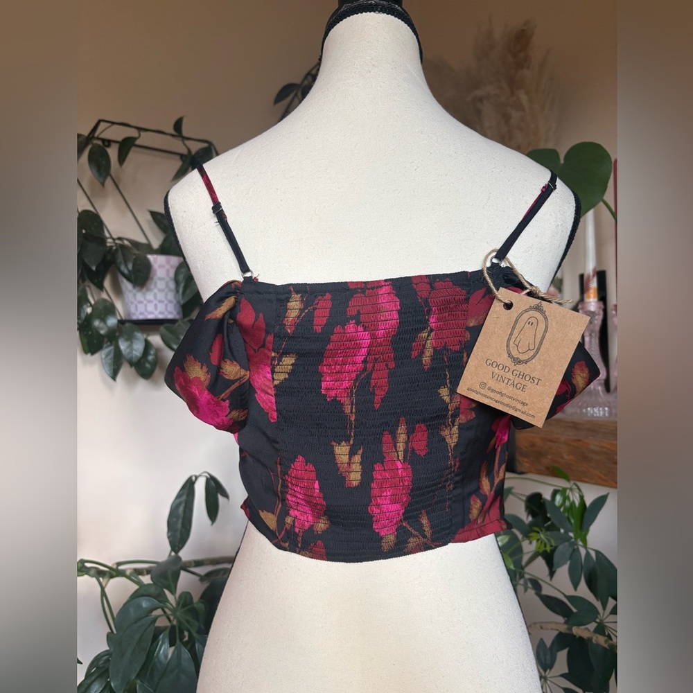 Free People | Cassandra Floral Print Off-the-Shoulder Blouse - Picture 8 of 11